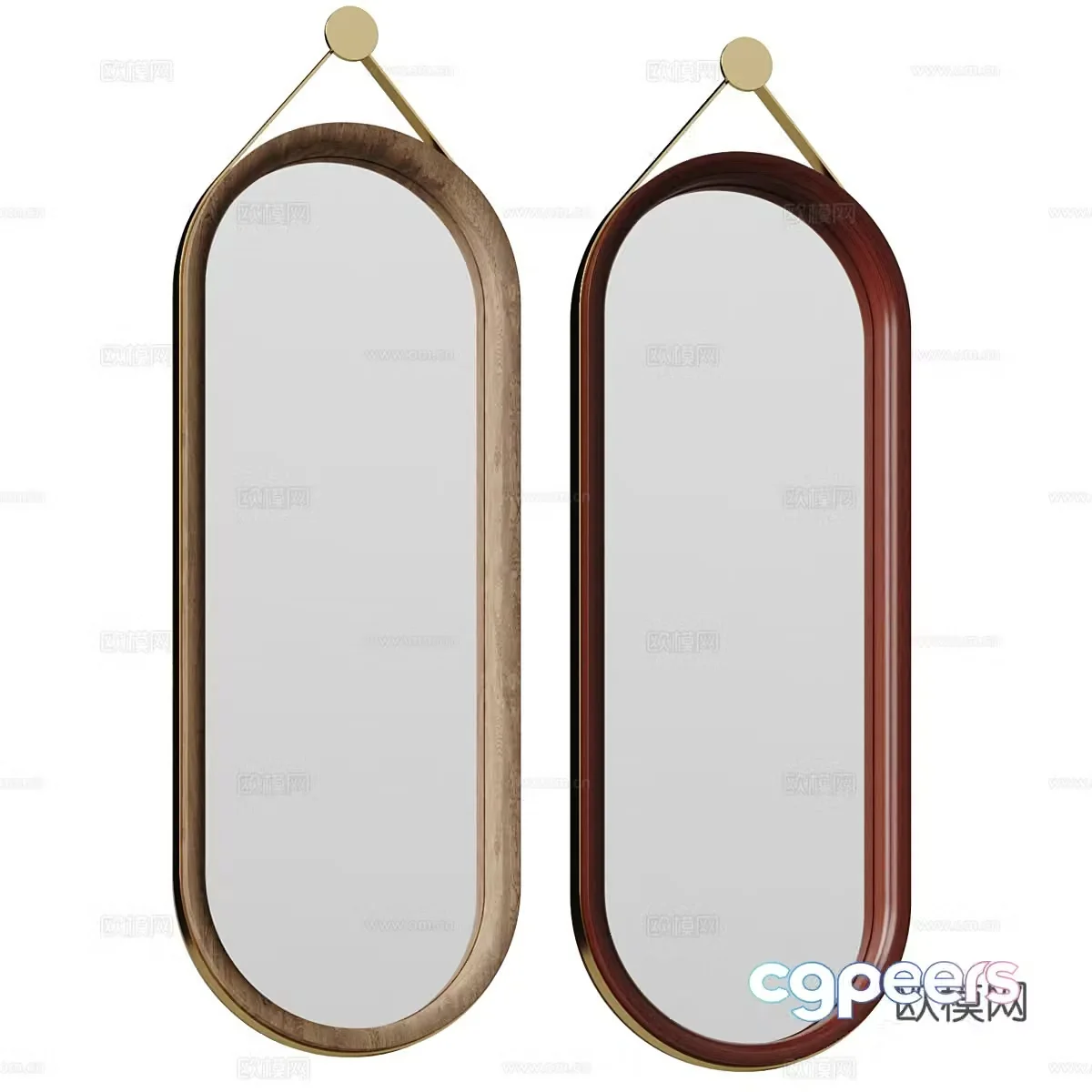 New Chinese style light luxury Swoon Klee hanging mirror 3D model