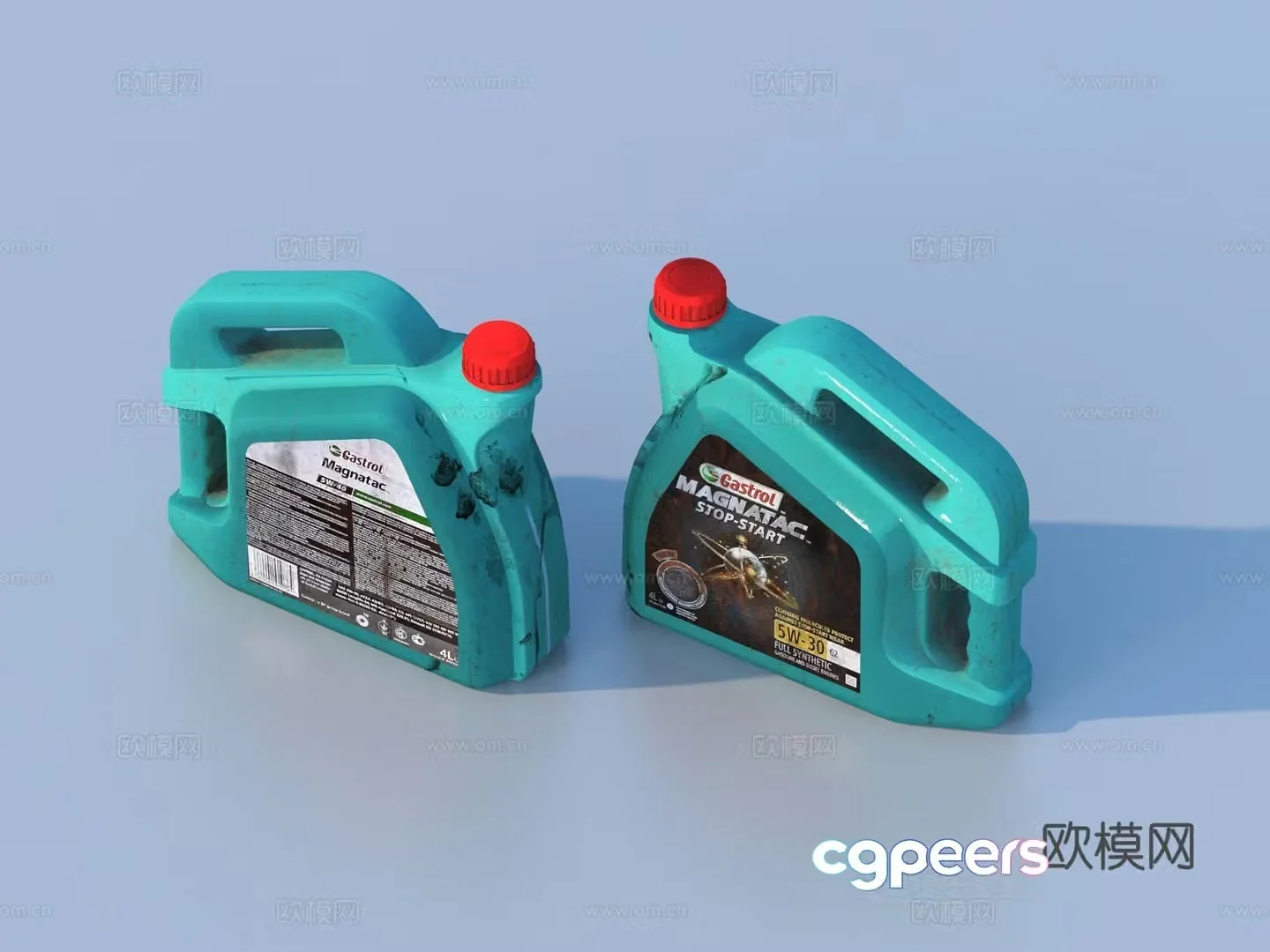 Engine oil bottle gas cylinder plastic gas cylinder oil bottle 3d model