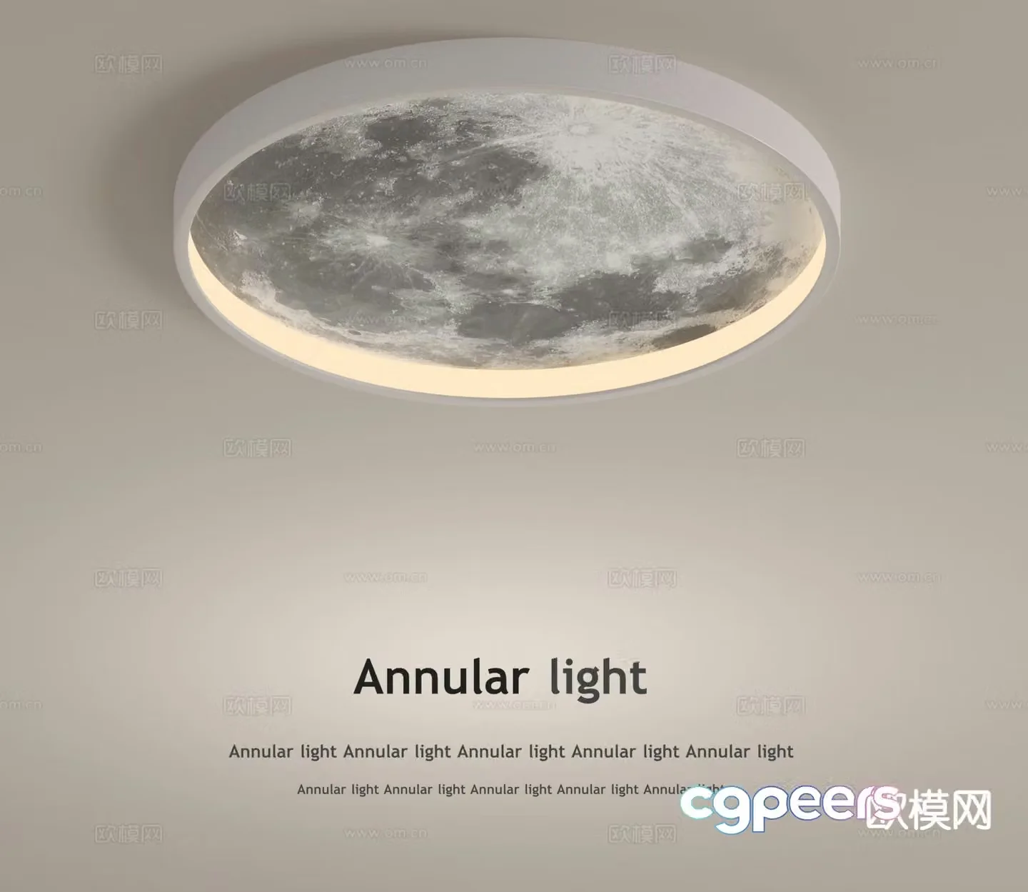 Cream style ceiling lamp 3d model