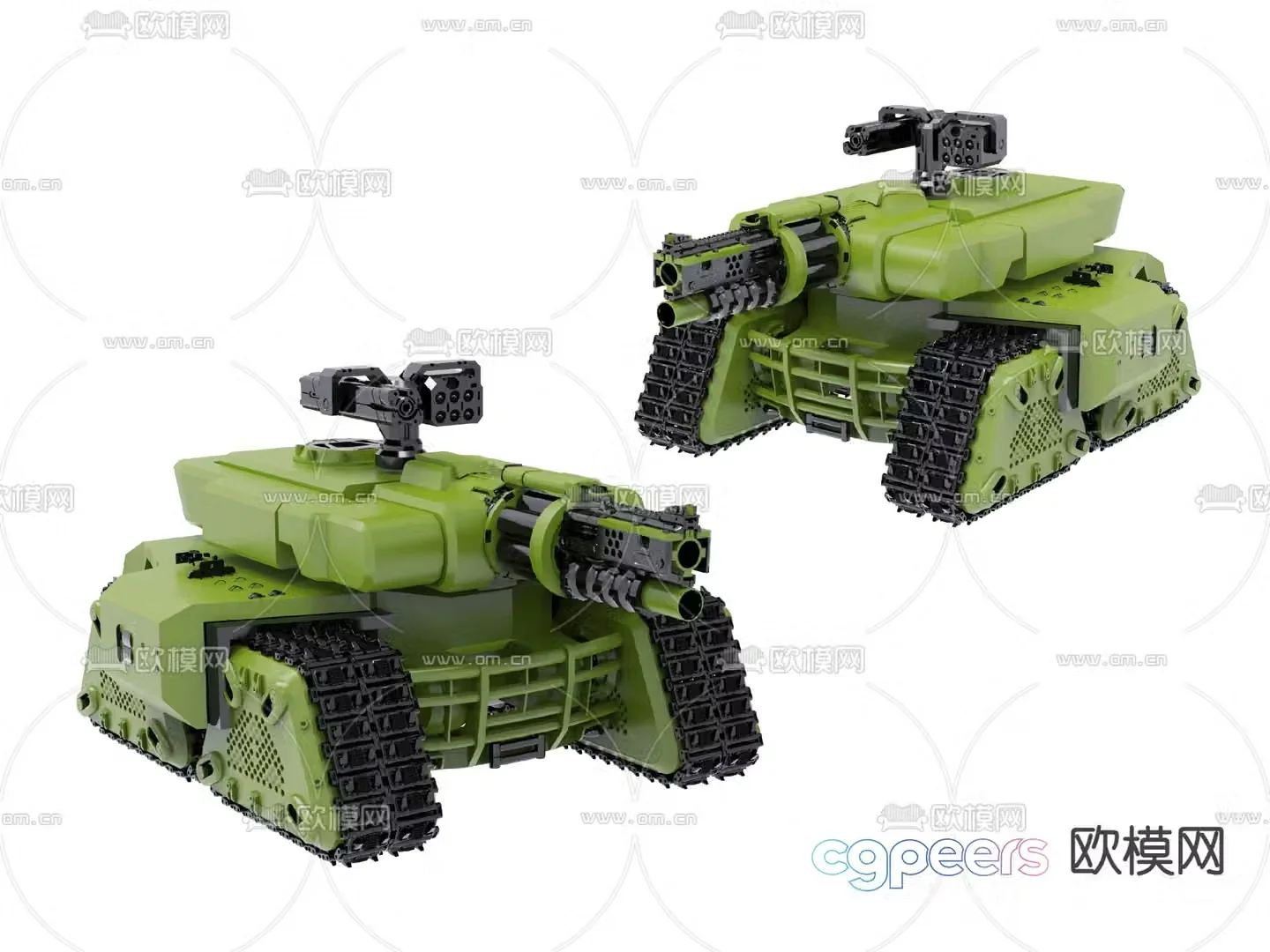Tank LEGO building block toy mecha trendy 3D model