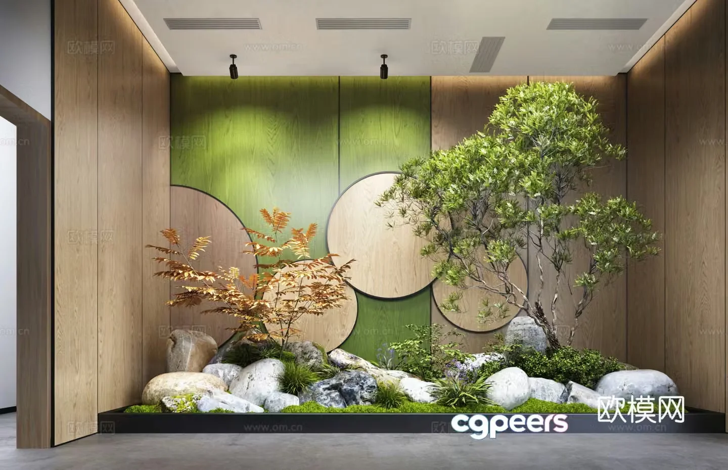 Indoor landscape plant landscaping 3d model