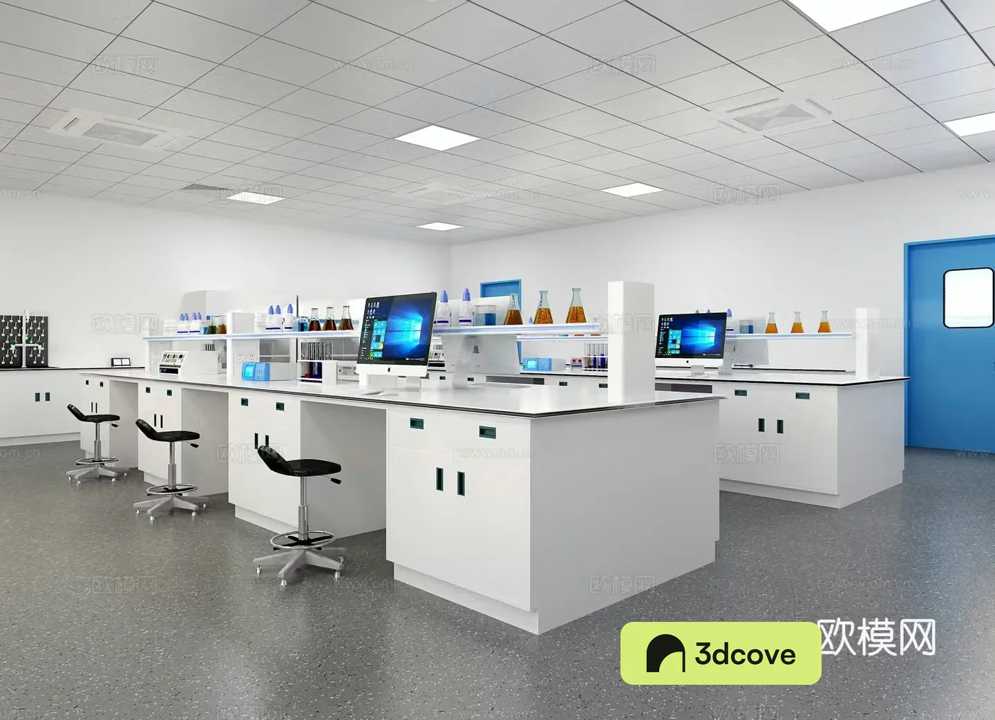 Modern physical and chemical room laboratory