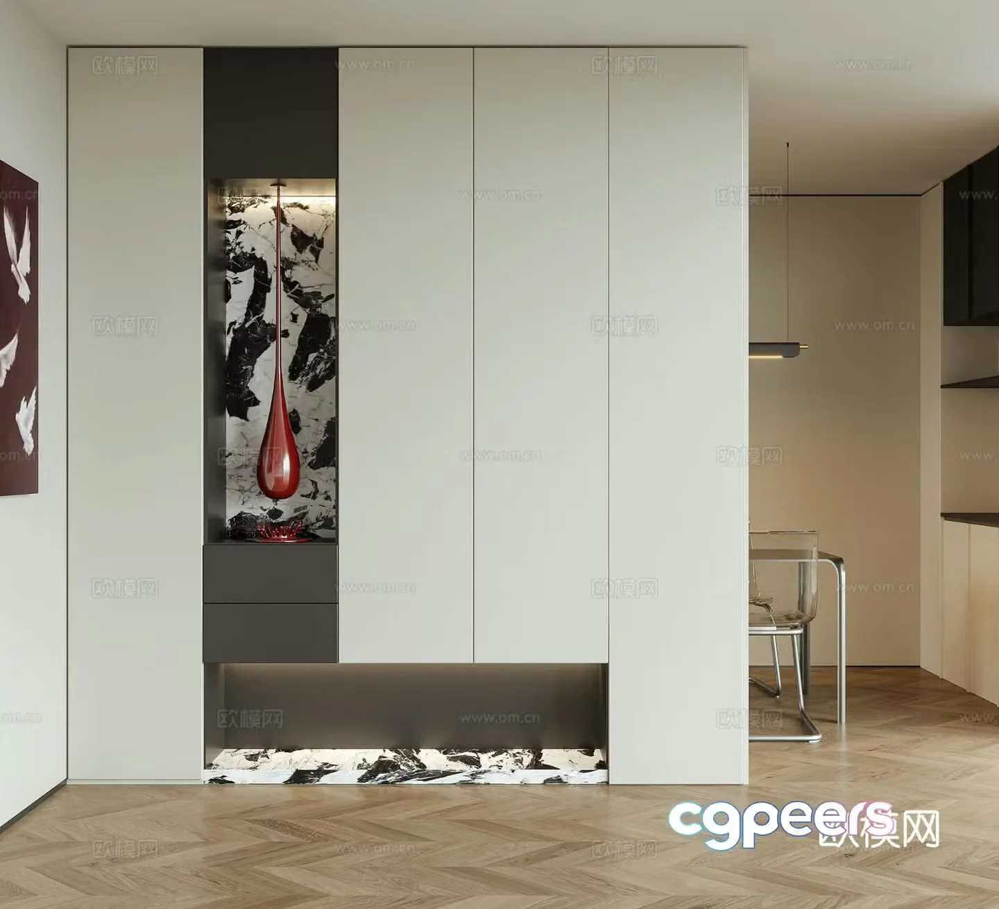 Entrance shoe cabinet Entry shoe cabinet 3D model