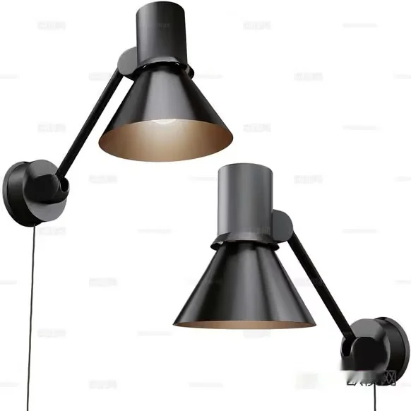 Two Black Wall Lamps 3D Model – 5891 – CORONA Render