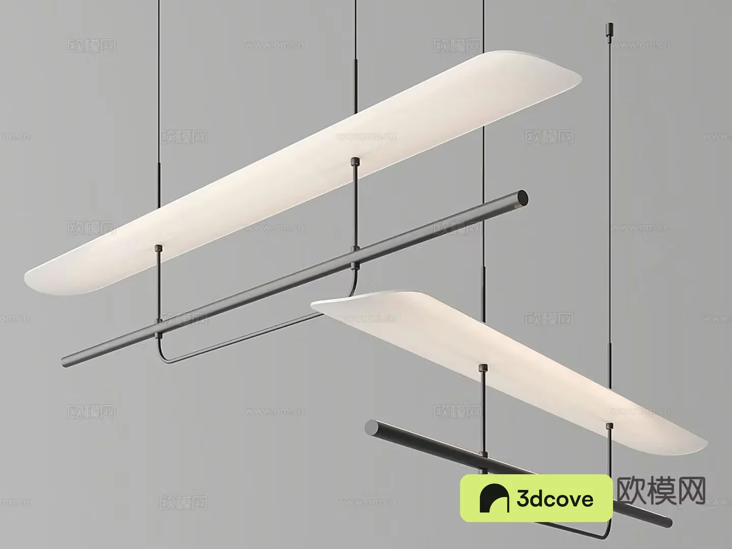 Long strip chandelier