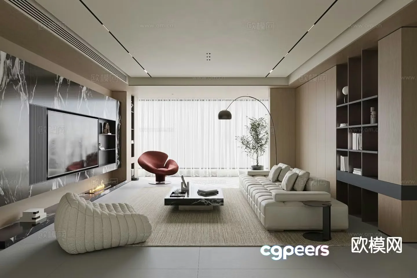 Italian living room 3d model