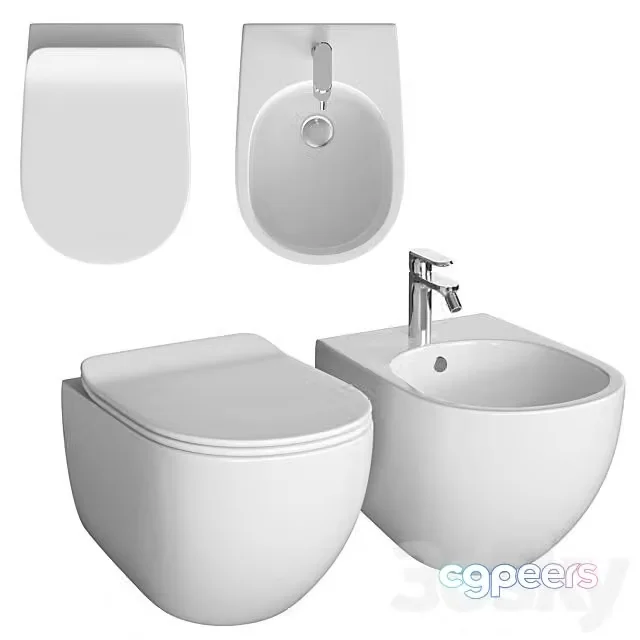 3ds Max Free – Toilet and Bidet Artceram FILE 20