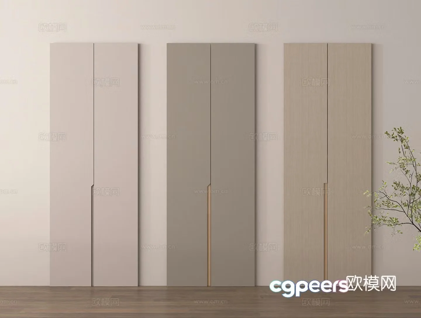 Cabinet door wardrobe door 3d model