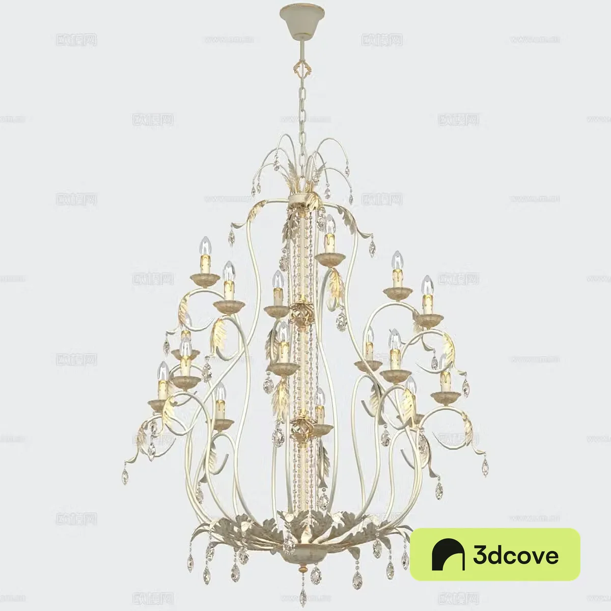 French multi-head chandelier candlestick chandelier