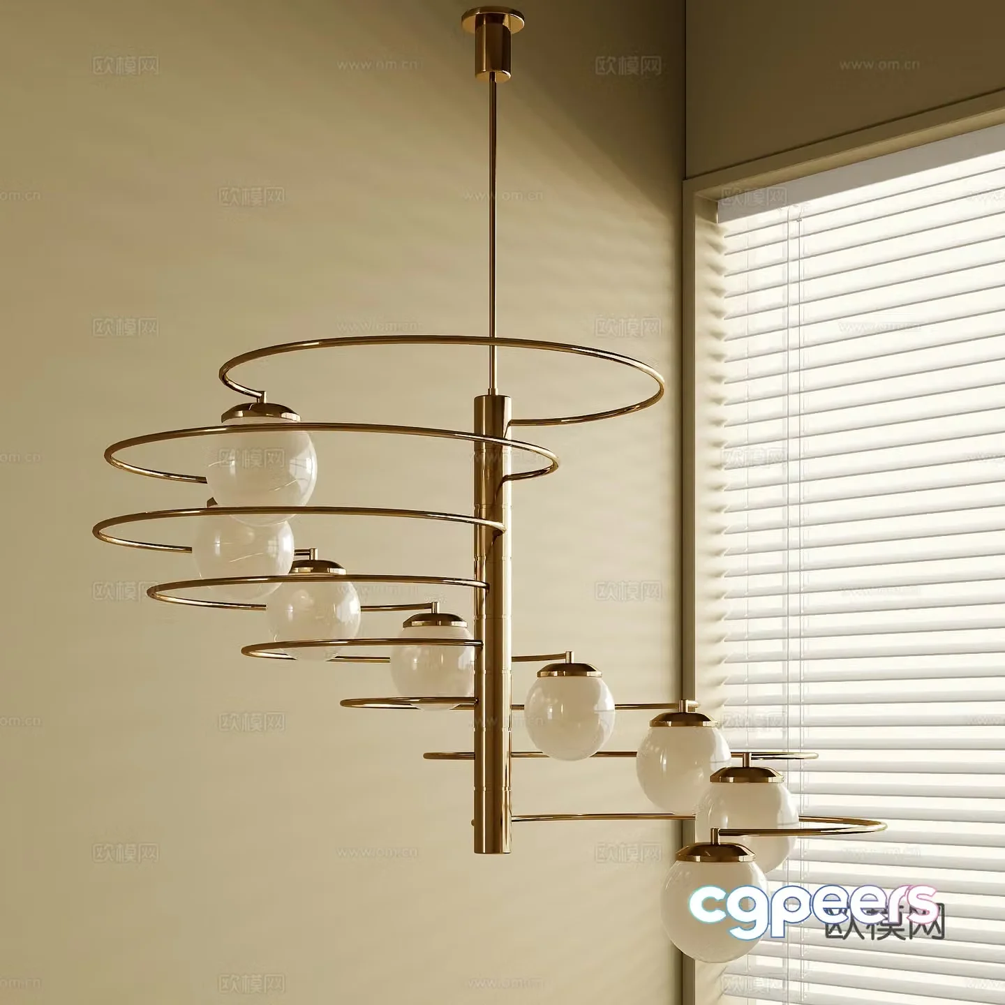 French chandeliers 3d model