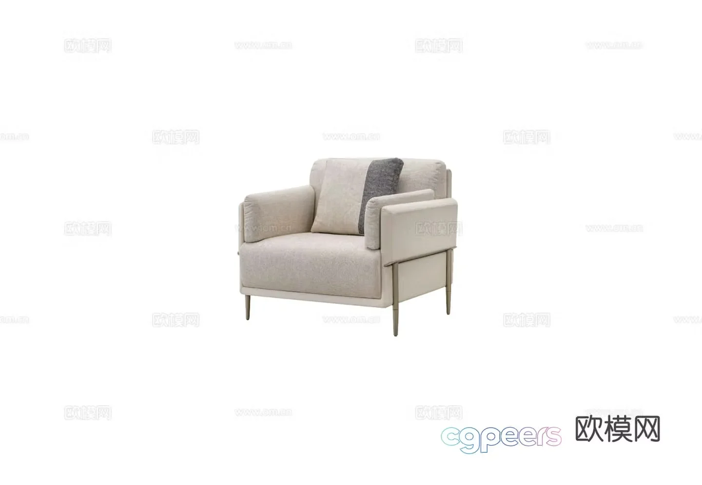 TURRI ZERO single sofa 3d model