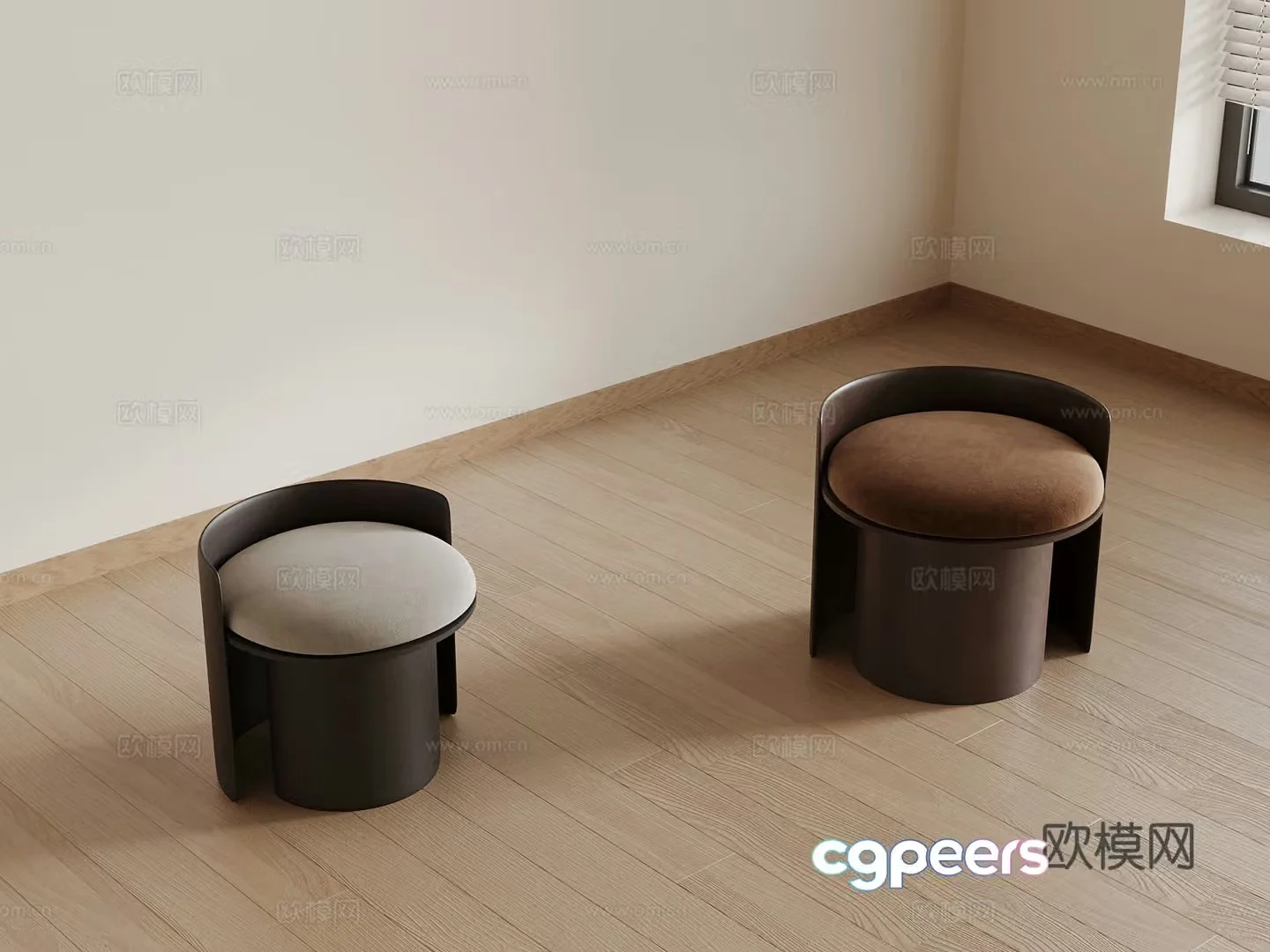 Modern sofa stool 3d model