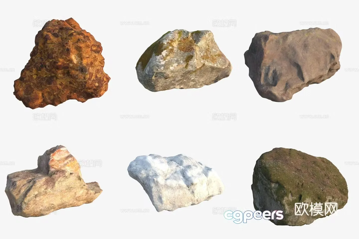 Big rocks by the sea 3d model