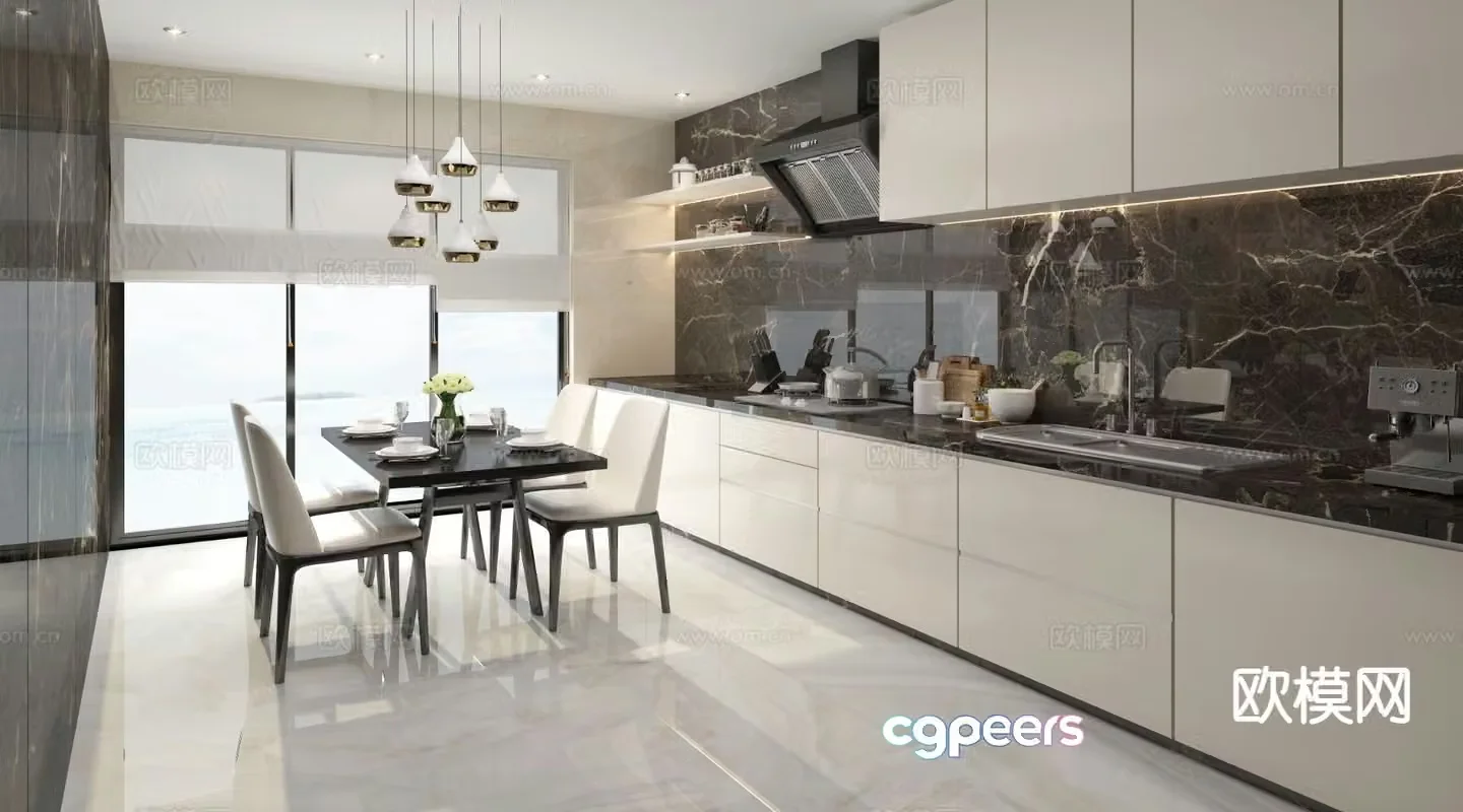 Modern kitchen 3d model