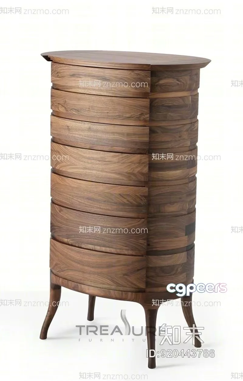 Wooden Chest Of Drawers 3D Model – 13454 – VRAY Render