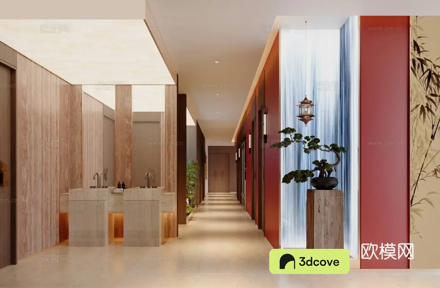 New Chinese dining aisle bathroom