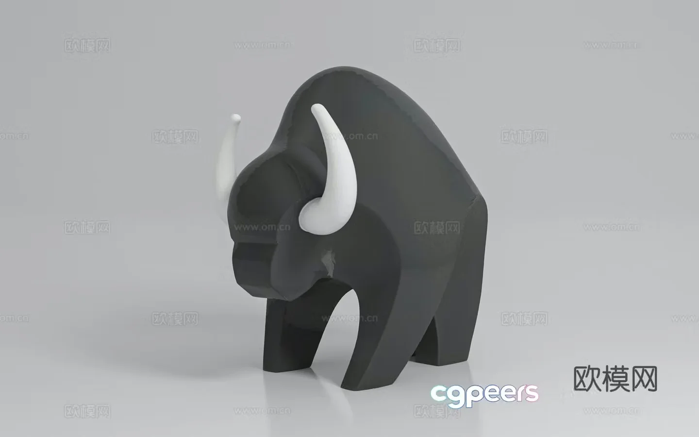 Bullfighting Bull Animals Creative Ornaments Decoration Props Beauty Chen Cartoon Game Scene Atmosphere 3D Model