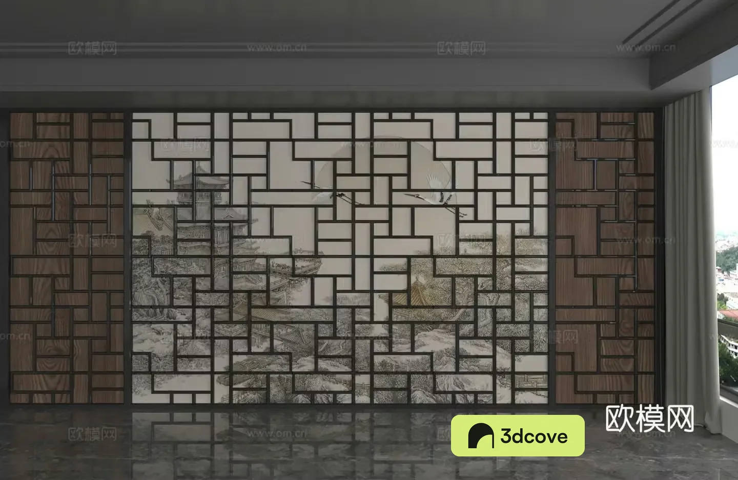Modern background wall