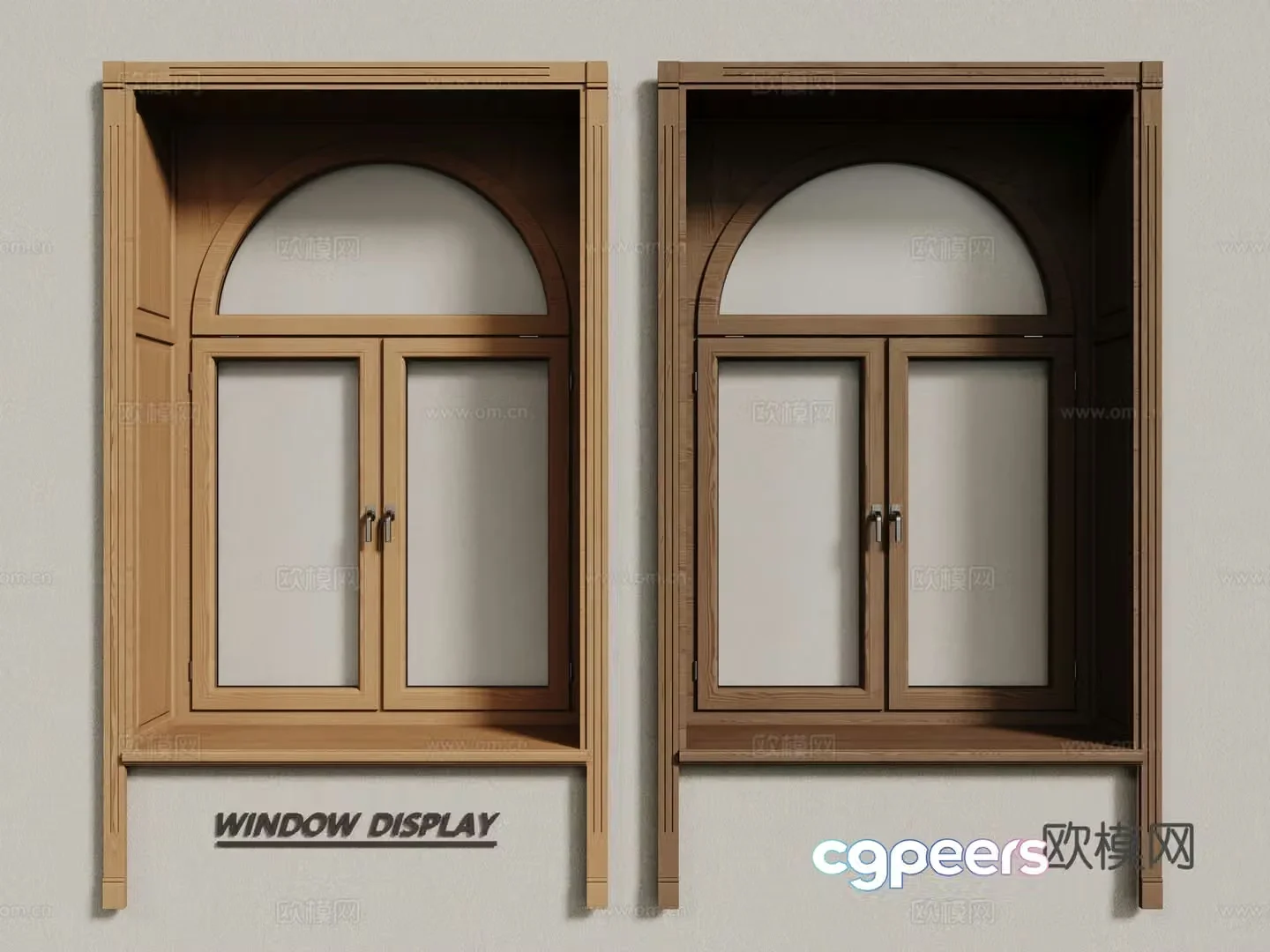 Wabi-sabi windows aluminum alloy windows curved windows floor-to-ceiling windows 3d model