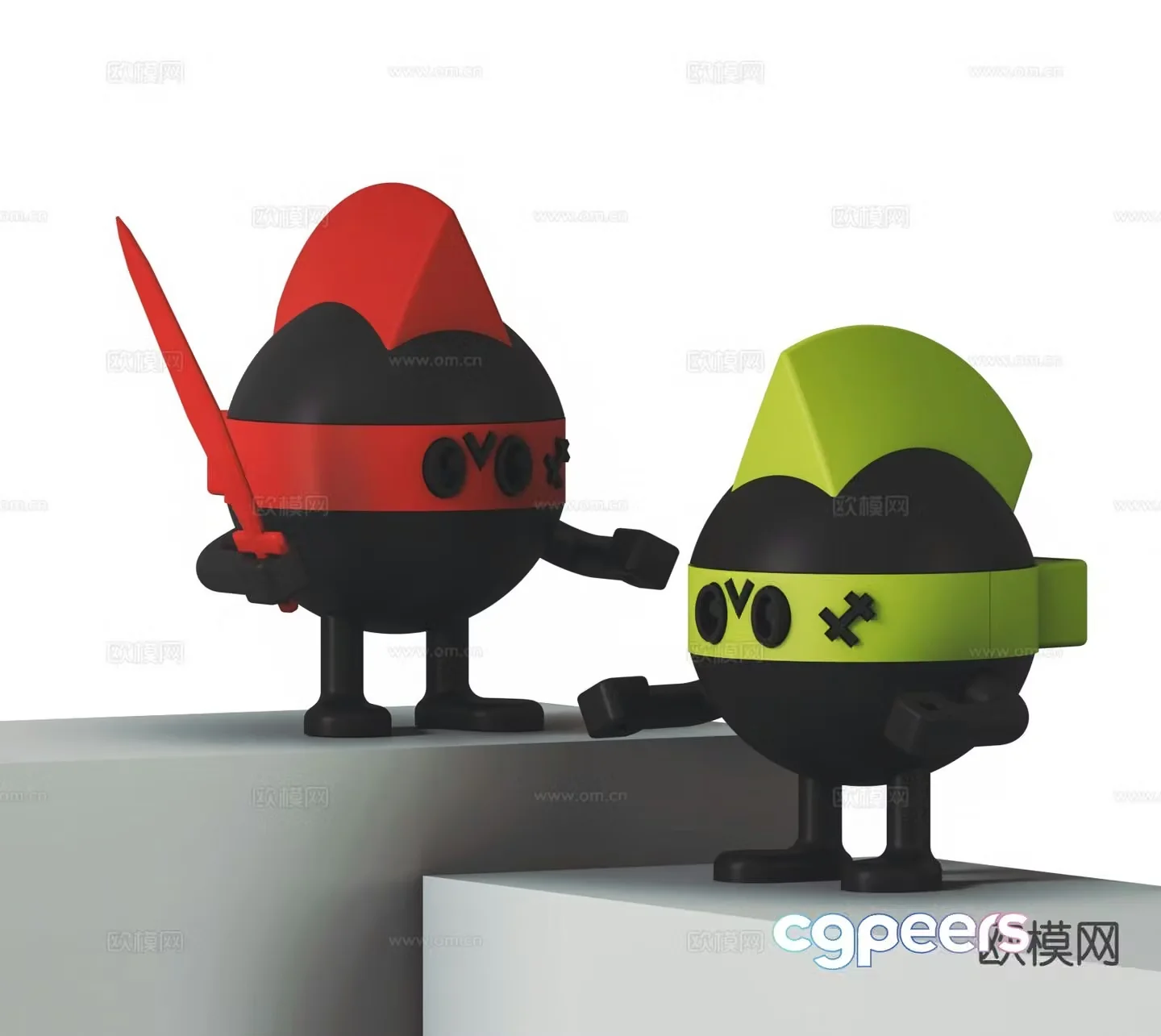 Modern sculpture doll cartoon doll fashionable ornament 3D model