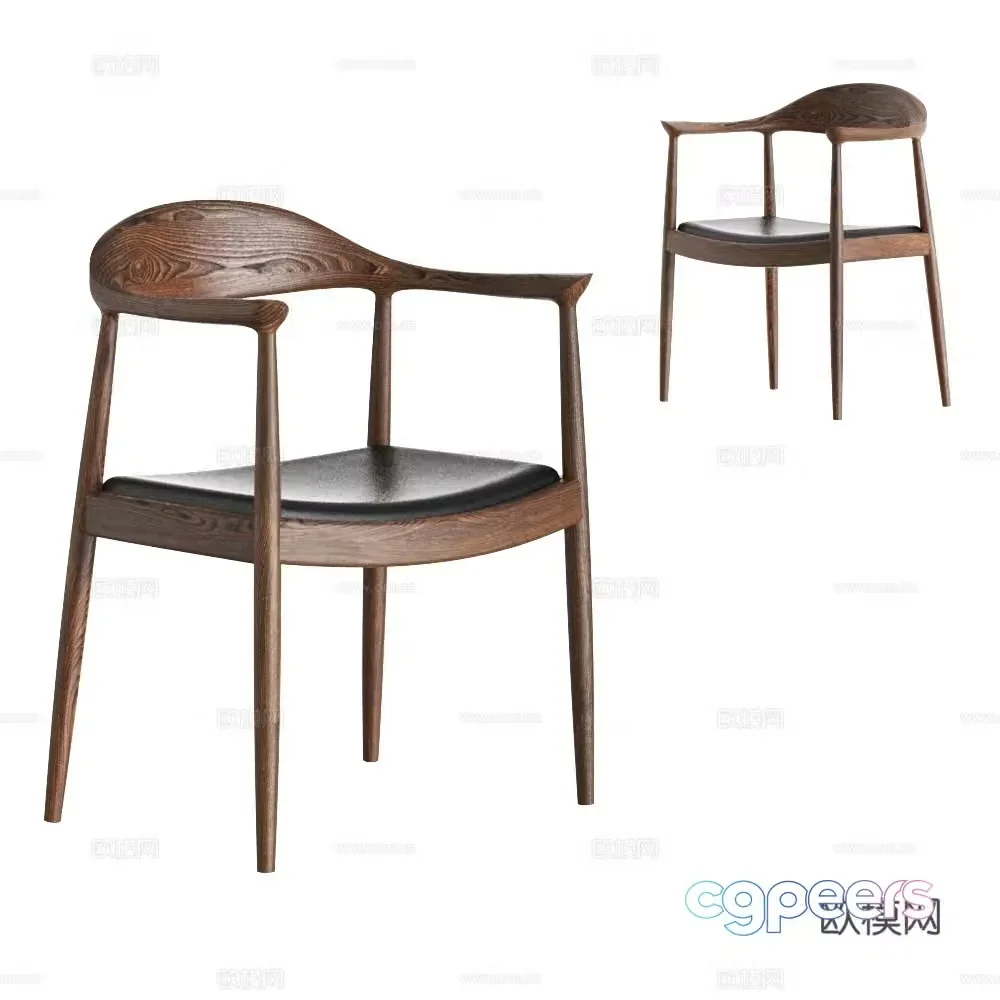 Nordic single chair 3d model