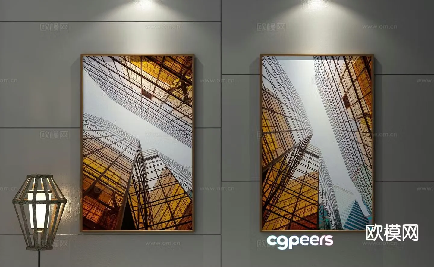 Modern personality painting decorative painting architectural painting 3D model