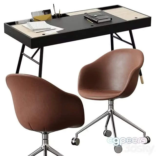 3ds Max Free – BoConcept Cupertino Table Adelaide Chair