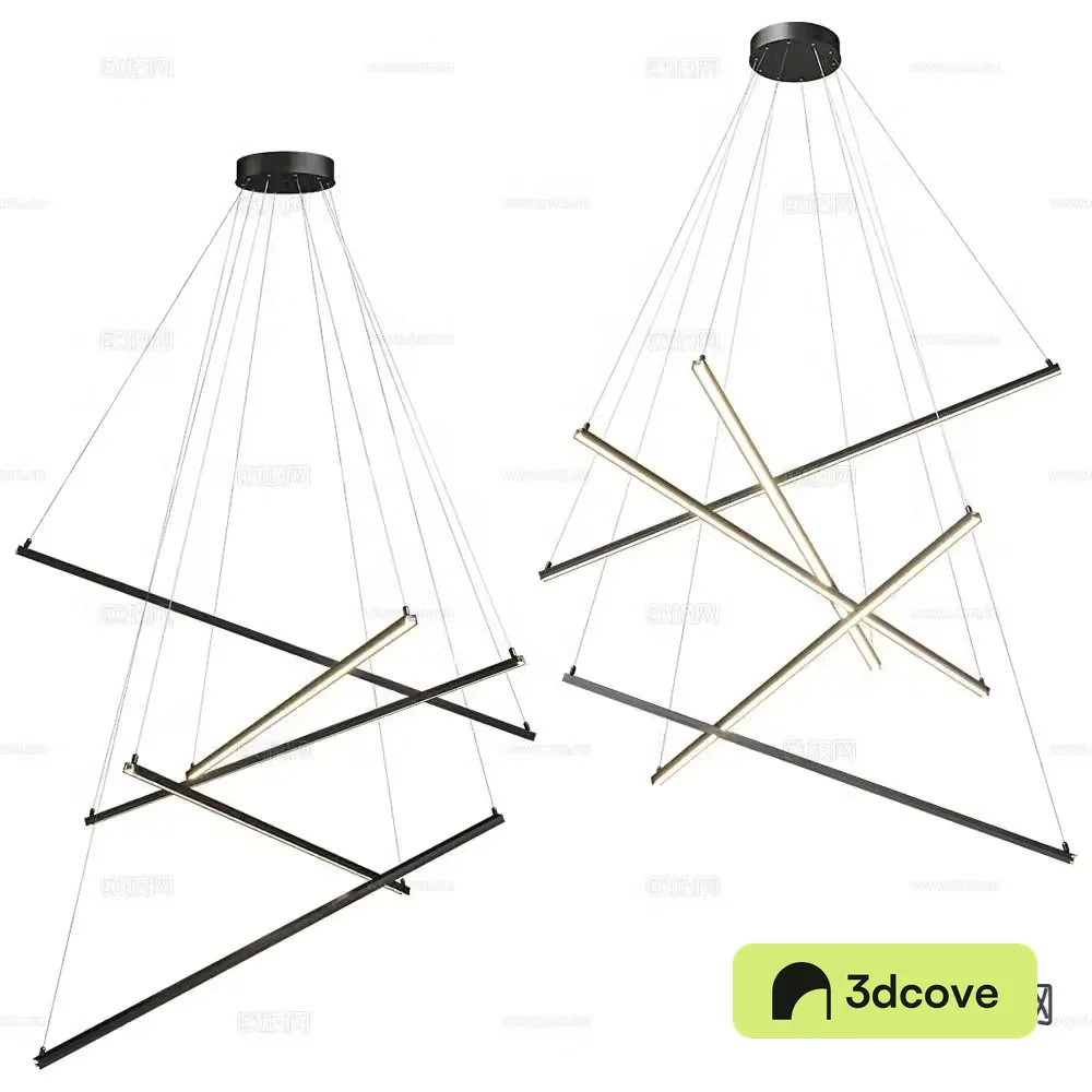 GLODE long chandelier