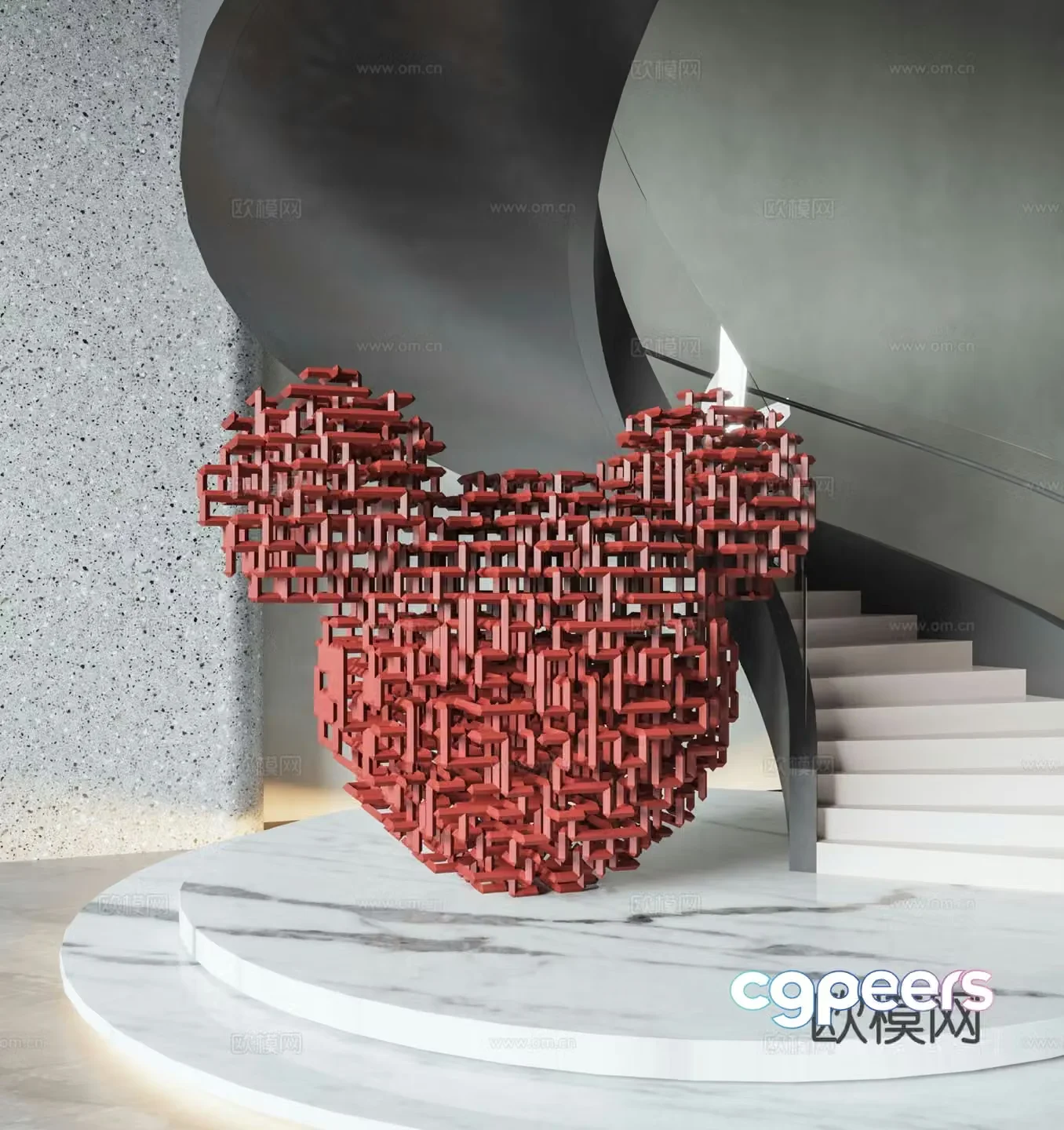 Mickey trendy toys sculpture cartoon ornaments 3d model