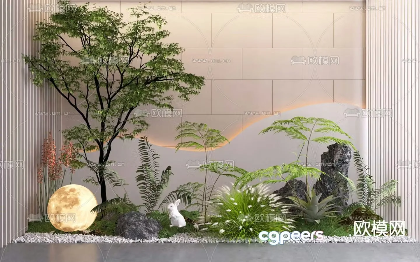 Landscape sketch plant landscaping 3D model