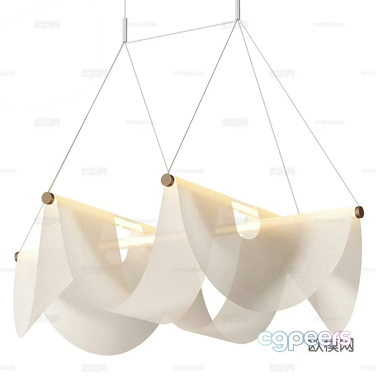 Paper chandelier Art chandelier Creative chandelier Model chandelier Restaurant chandelier Bar chandelier 3d model