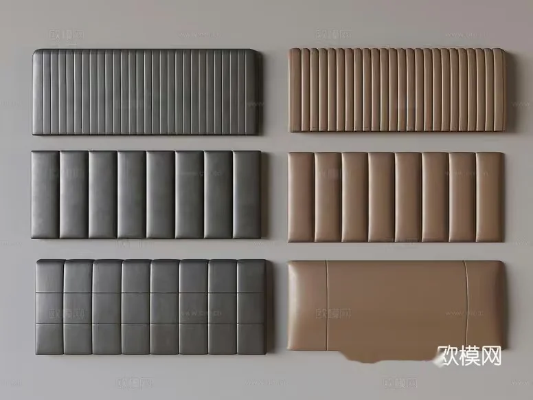 Modern Upholstered Headboards 3D Model – 661 – VRAY Render
