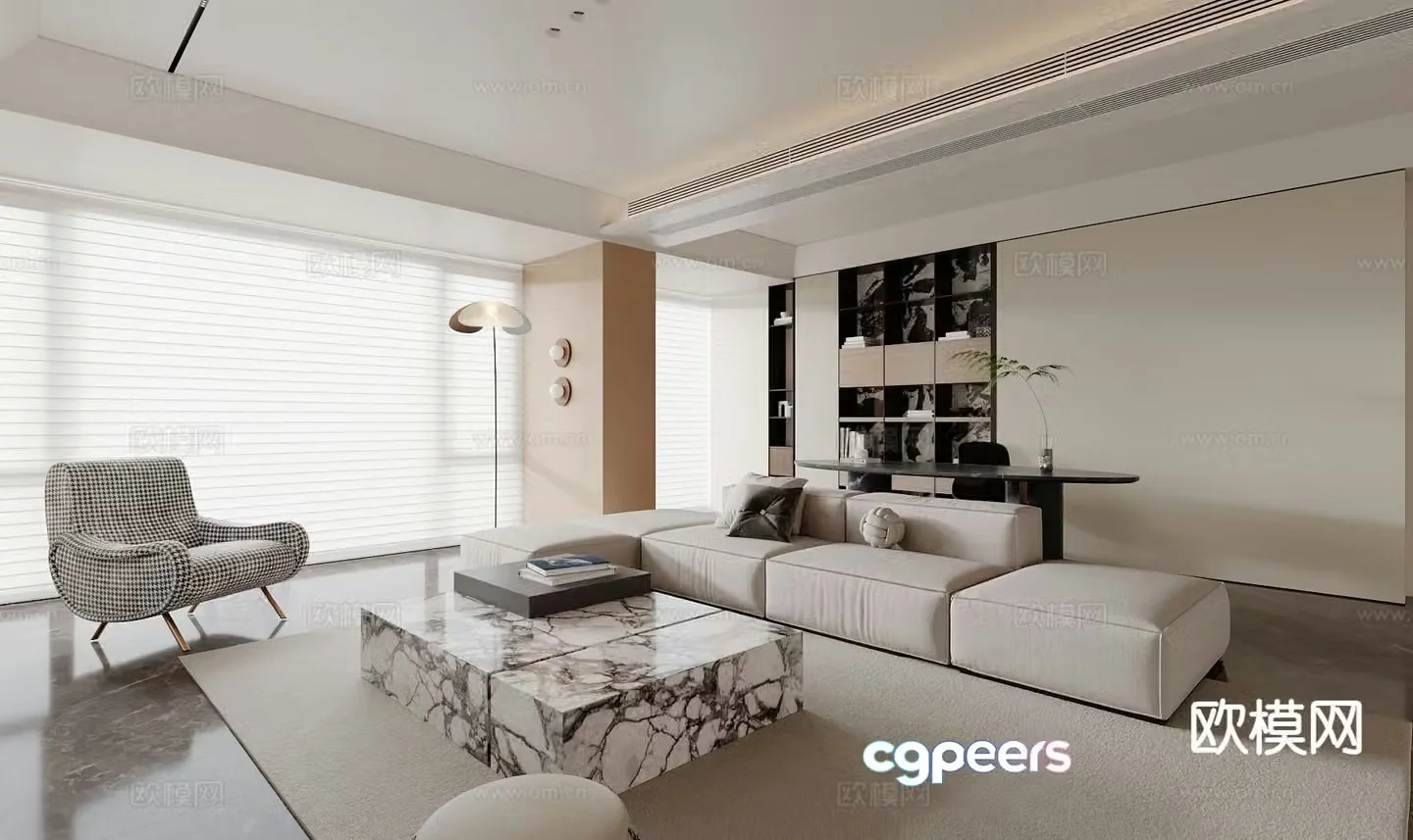 Modern living room 3d model