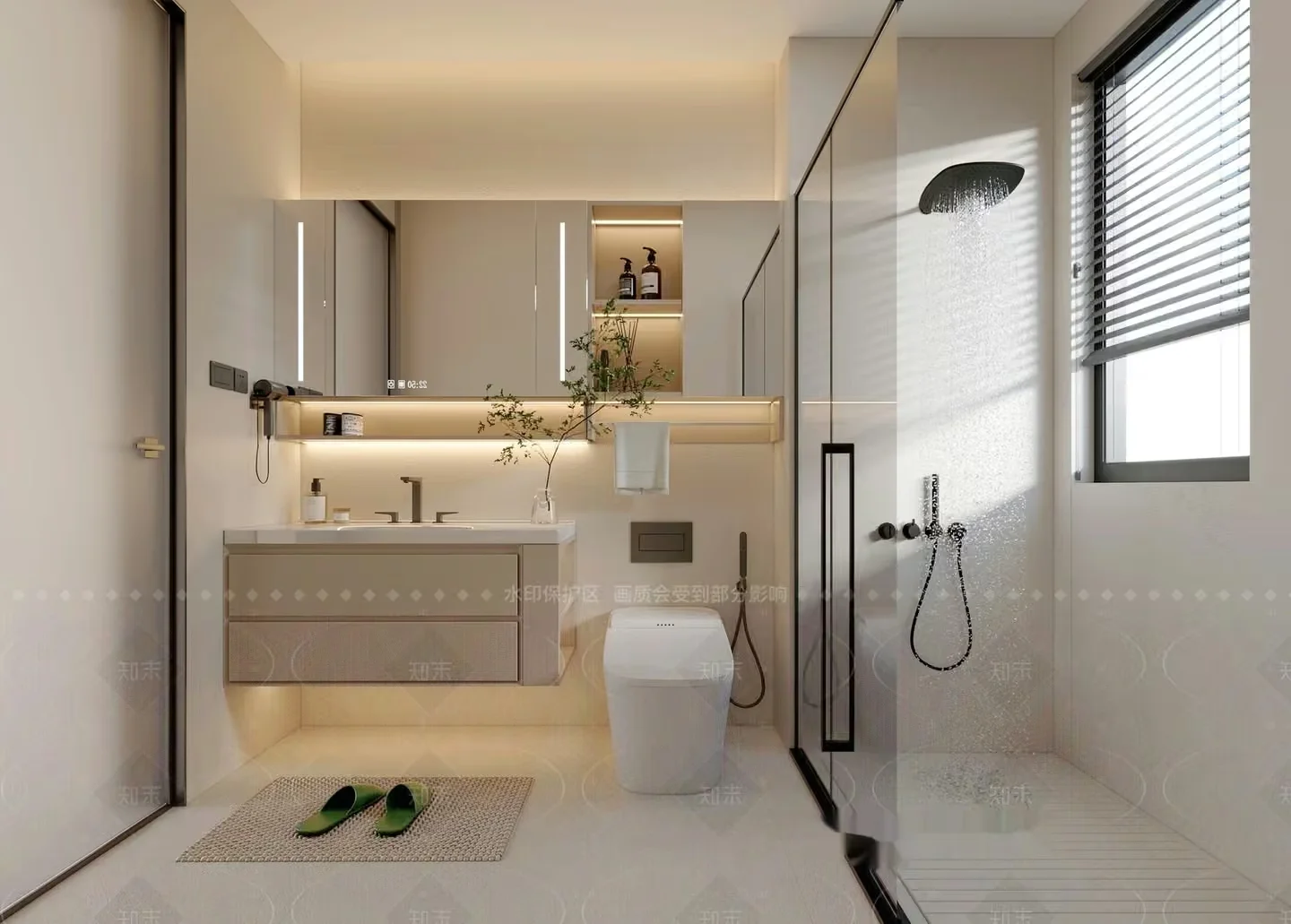Modern Bathroom 3D Model – 6556 – VRAY Render