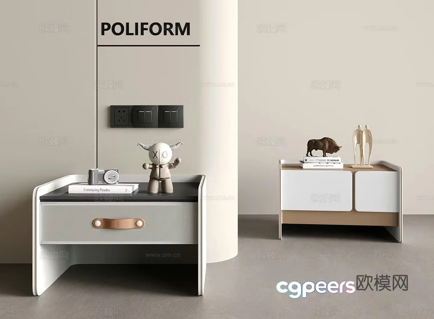 Modern night table 3d model