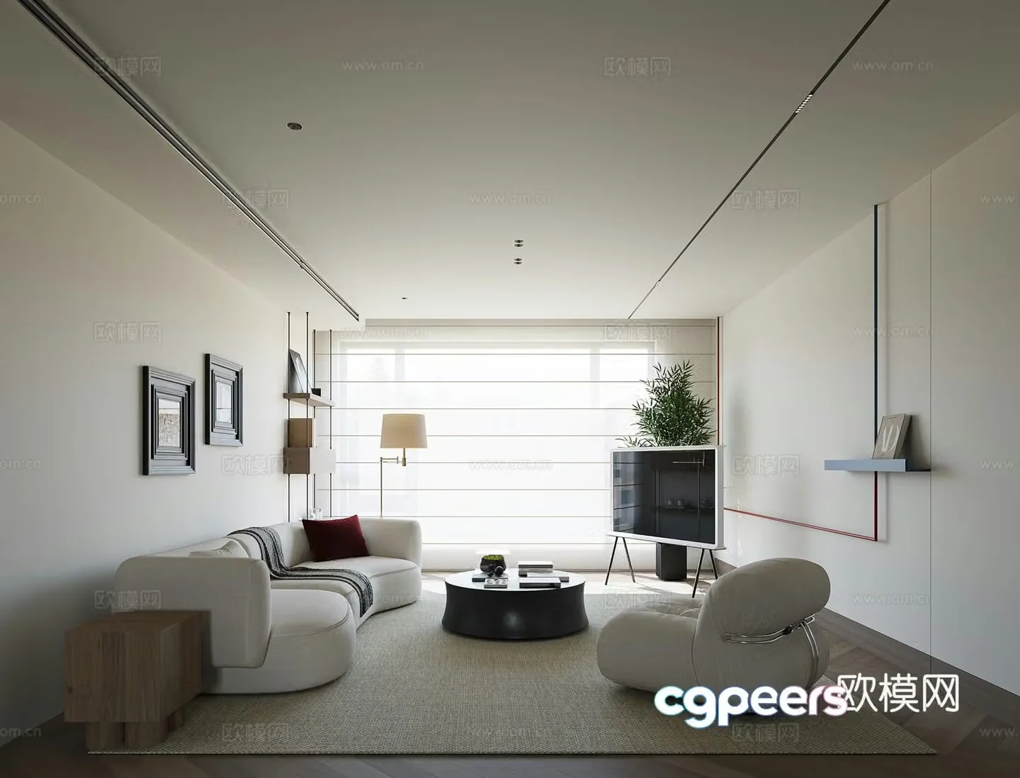 Modern living room 3d model