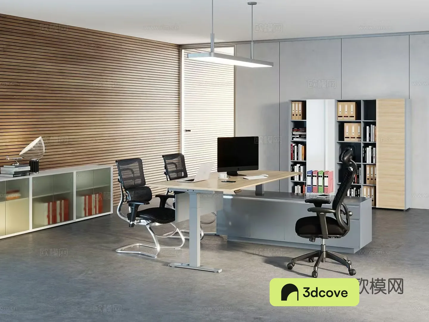 Manager lifting desk manager room