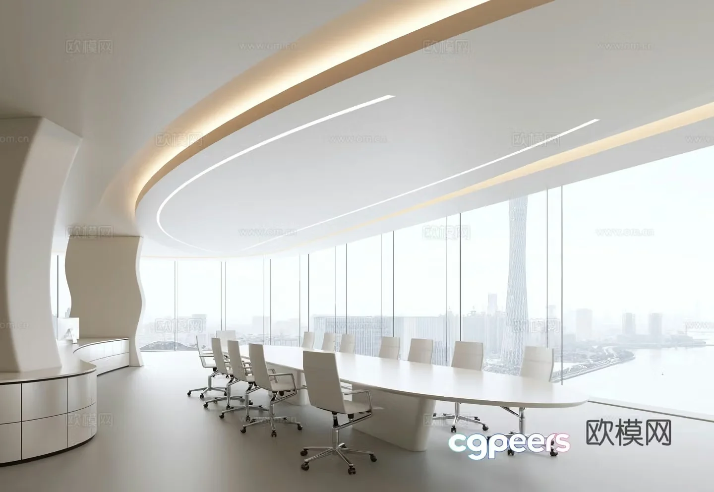 Modern conference room 3d model