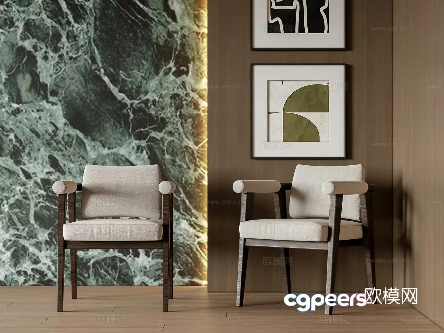 Modern single chair 3d model