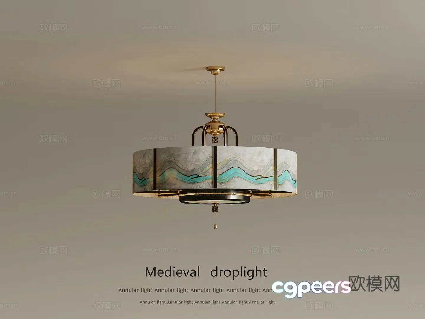 Chandelier New Chinese Chandelier 3D Model
