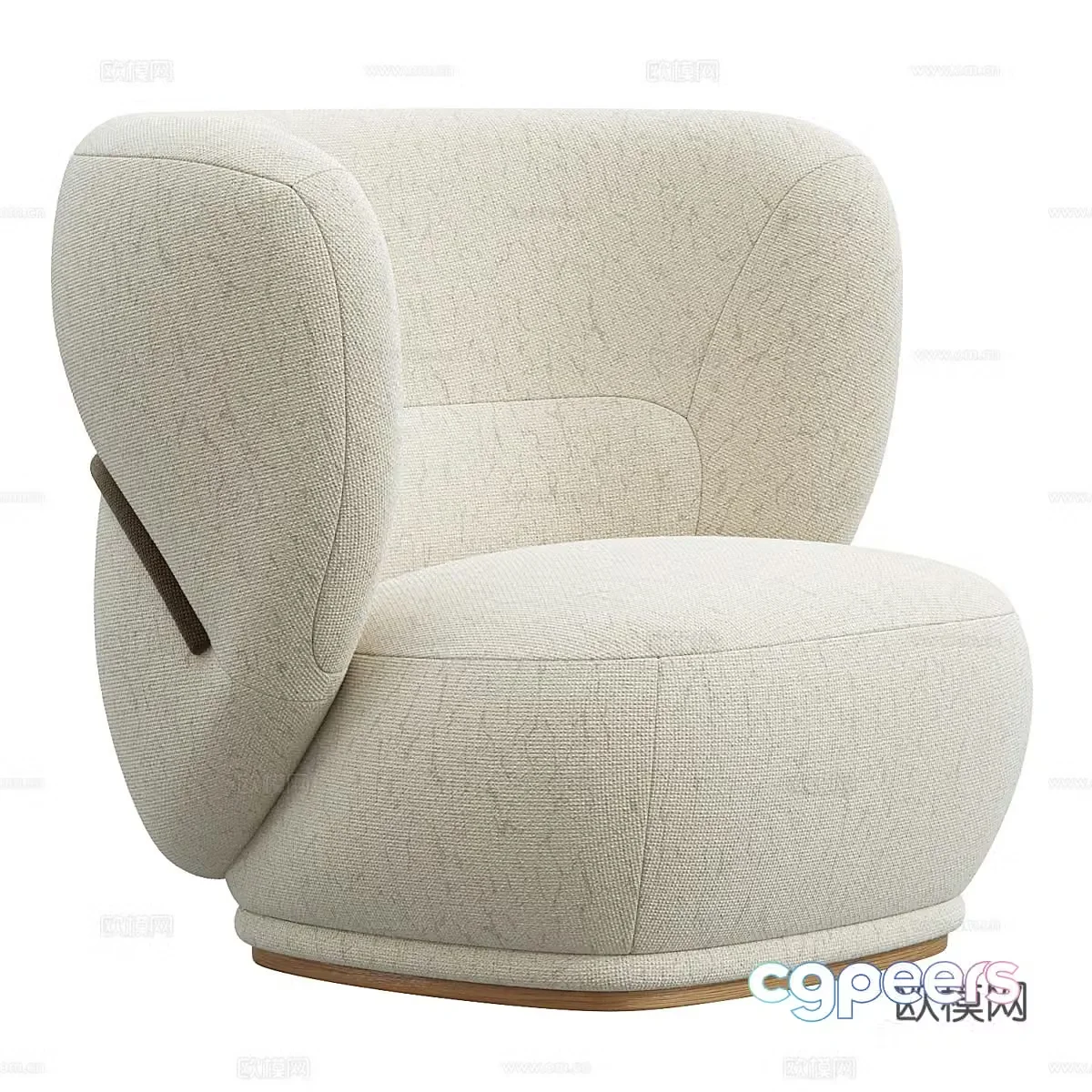 Modern Creamy CALLISTA Armchair 3d Model