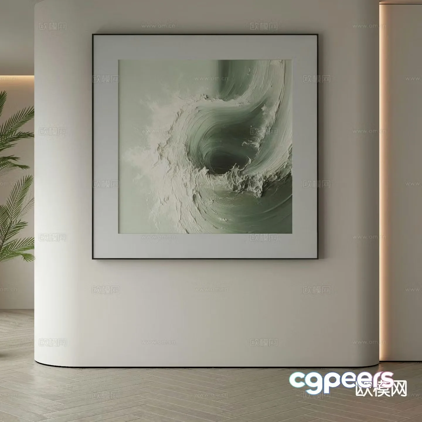 Modern hanging painting decorative painting 3d model