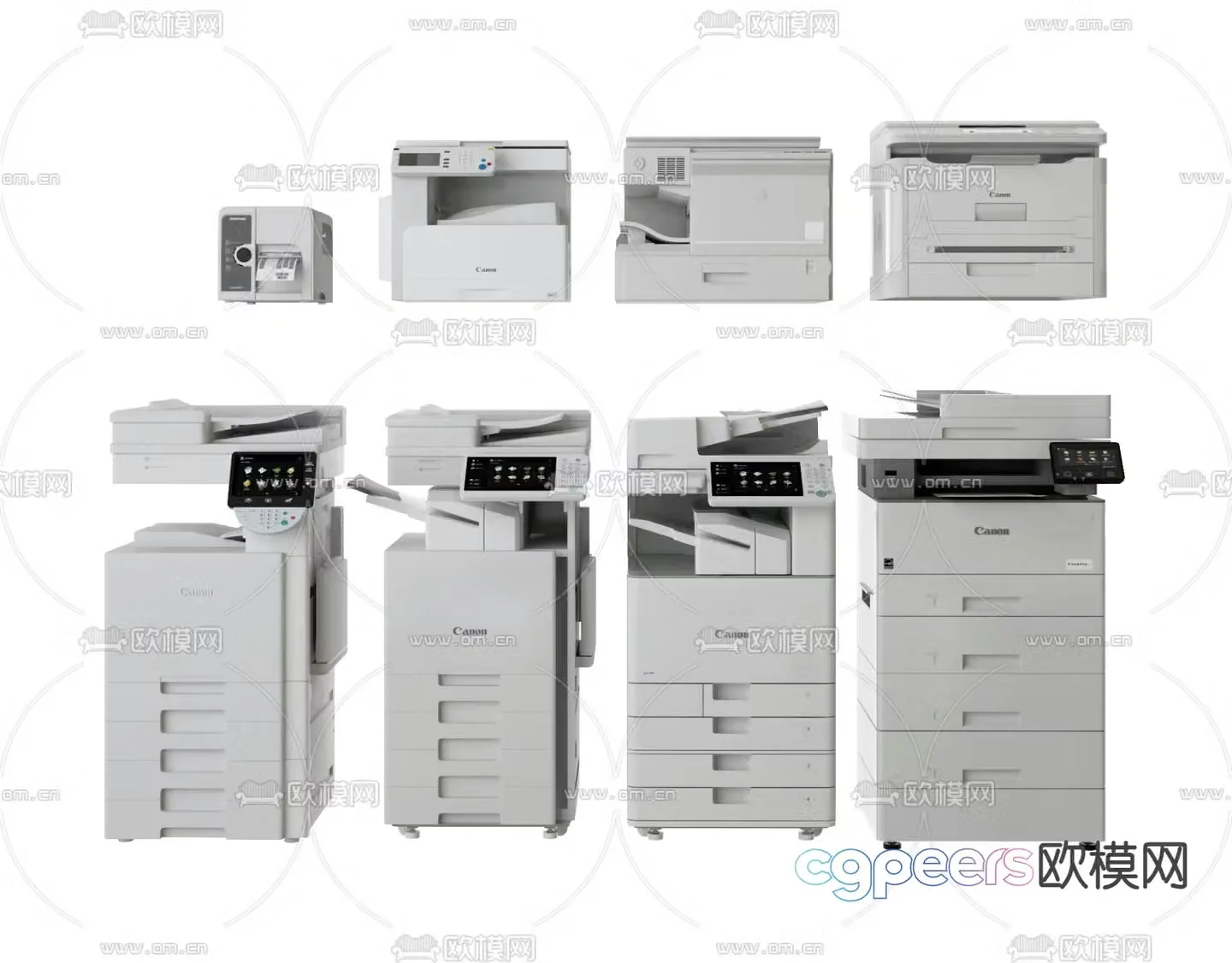 printer copier scanner 3d model