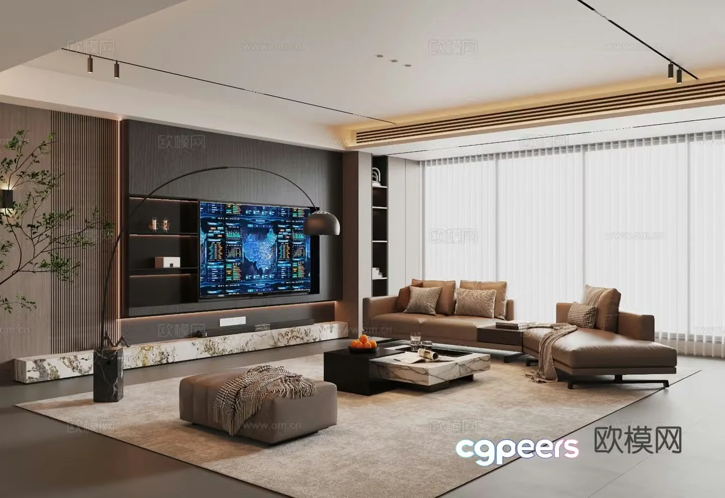 Italian living room 3d model
