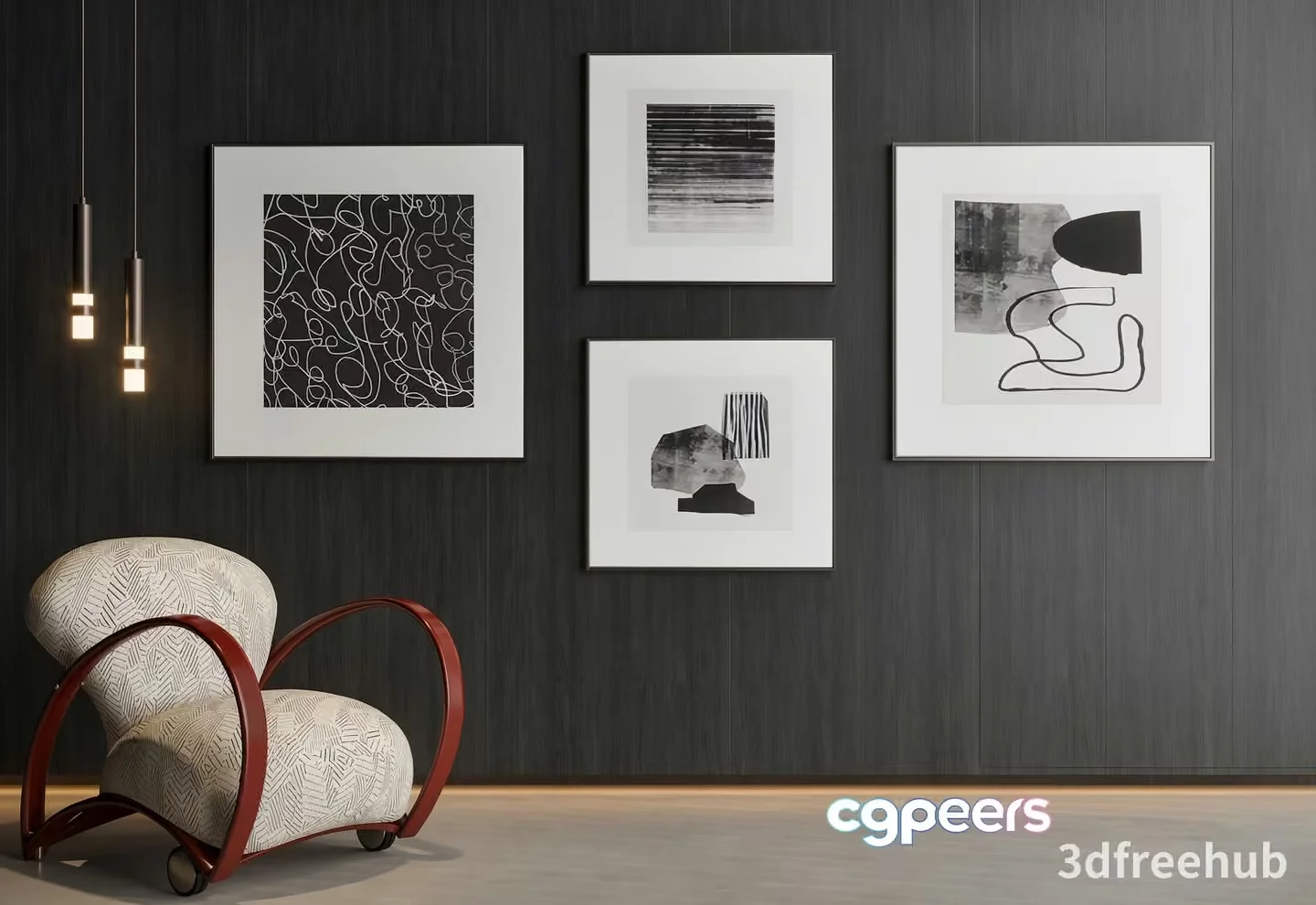 Modern Art Gallery 3D Model – 20188 – VRAY Render