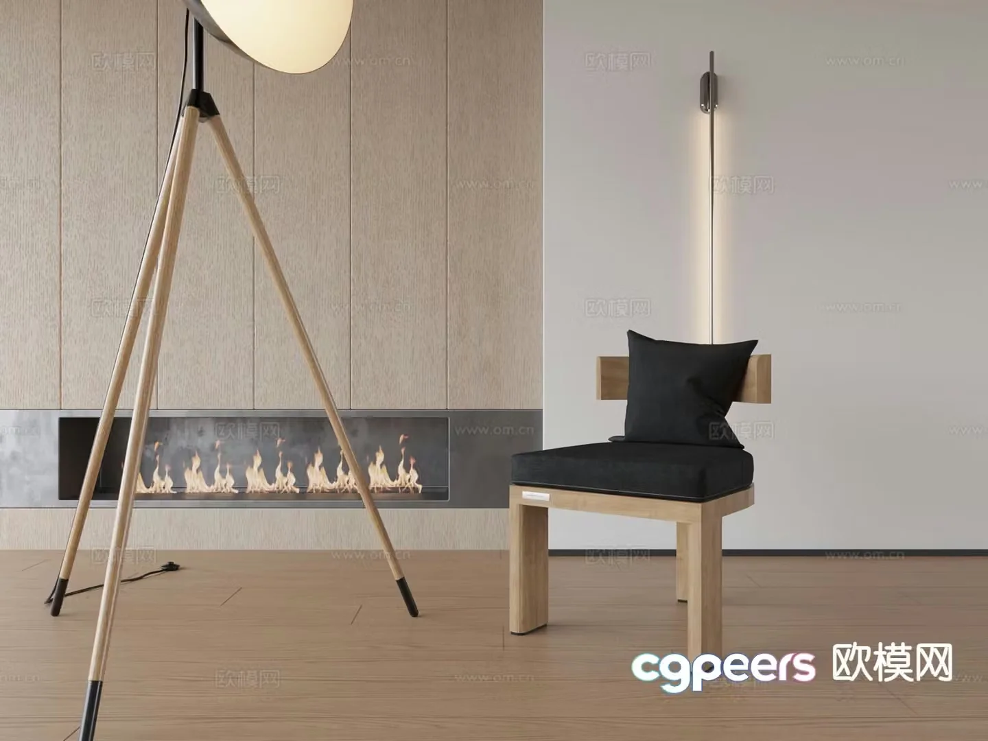 Modern single chair chair 3d model