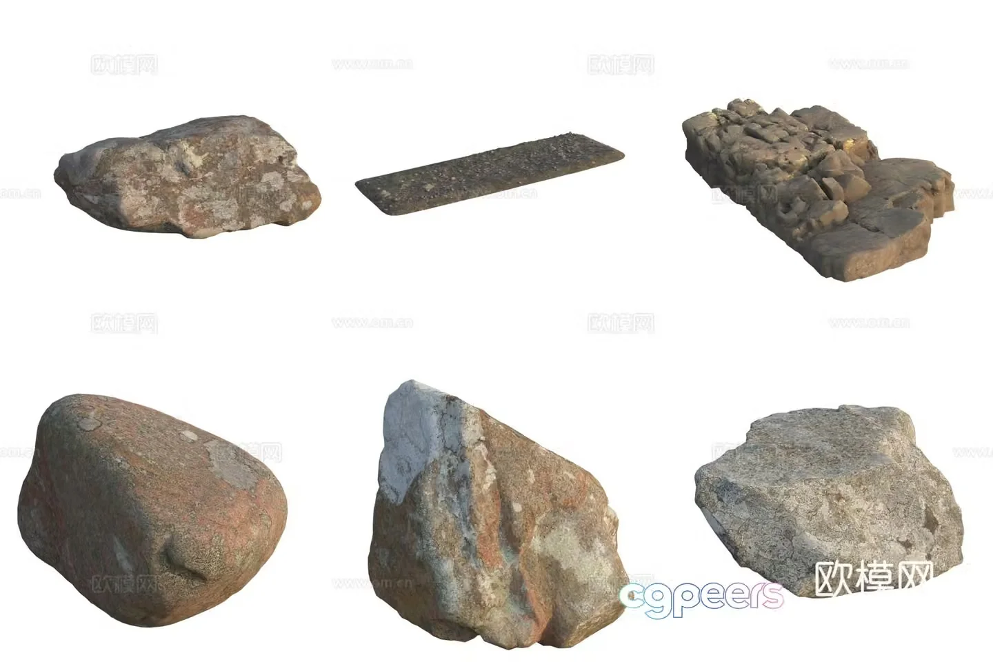 Seaside stone rock 3d model