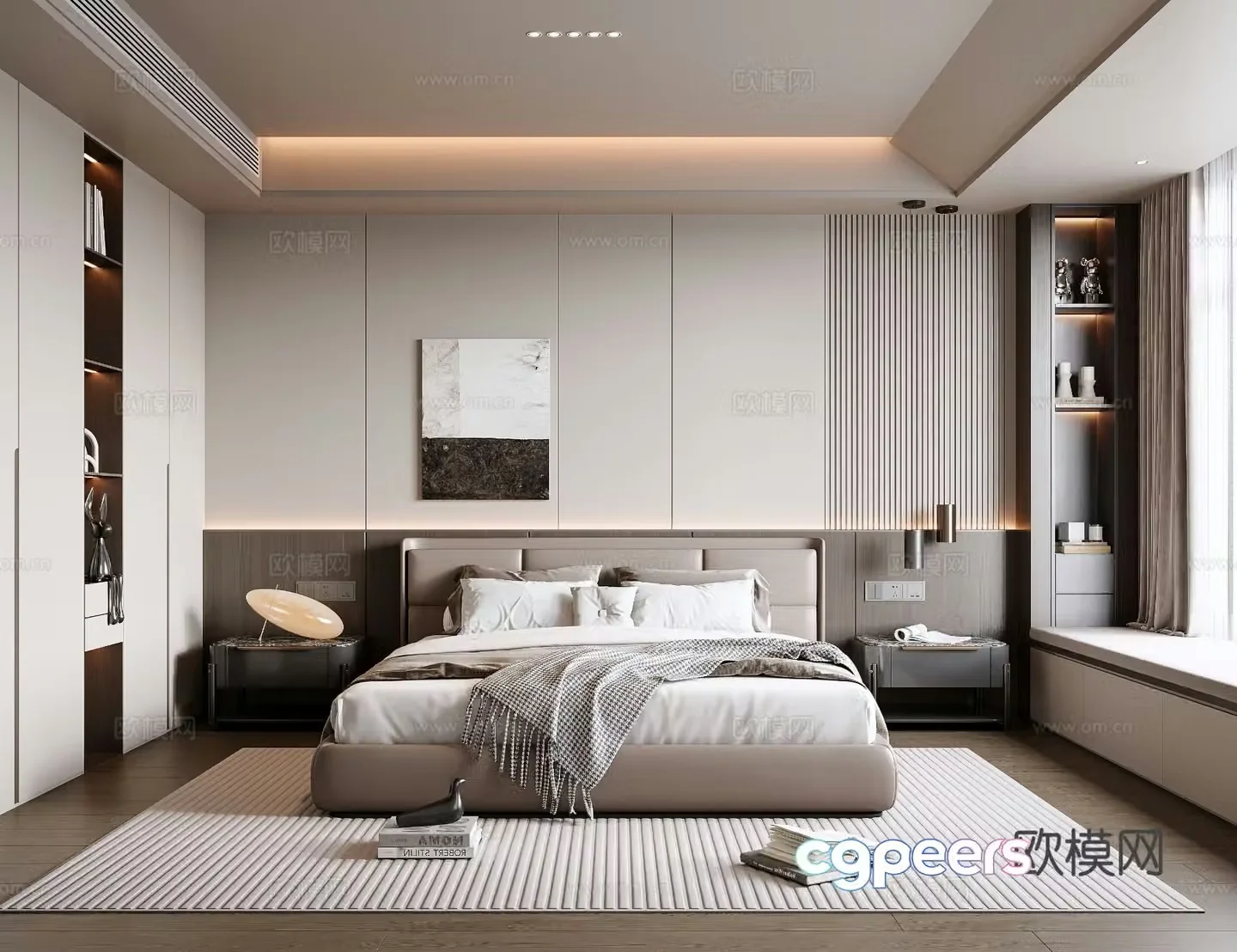 Italian style bedroom master bedroom 3d model