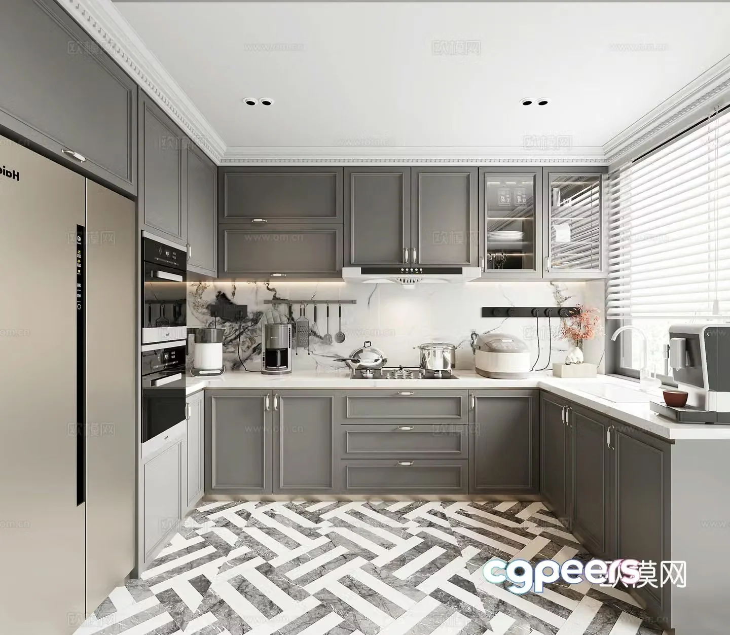 American kitchen 3d model