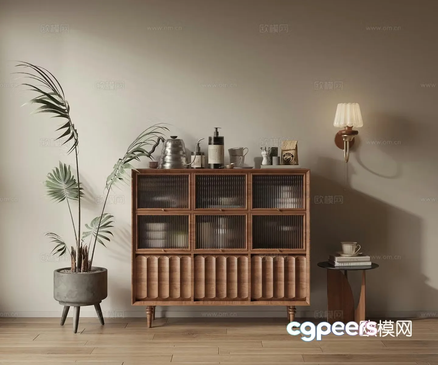 Low cabinet chest of cabinet decoration cabinet side cabinet wine cabinet dining cabinet 3d model